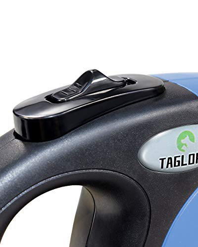 Taglory Correa Extensible Perro medianos y pequeño, Cuerda para Perros retractil, Nylon Fuerte Adecuado para Perros de hasta 20 kg, sin enredo y manija Antideslizante,Azul
