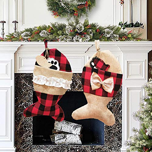 tangger Mascota Gatos Regalo Medias Navideñas Forma de Pez Decoración Navideña (Gato)