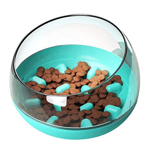 Taza de fondo redondo Antideslizante Cuenco interactivo para perros Fun Maze Alimentador automático lento, Respetuoso con el medio ambiente, Duradero, Adecuado para alimentos húmedos o secos, Para tod