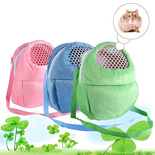 Tbest Bolsa de Transporte para Mascotas, Bolsa Bandolera de Transporte de Perros Hámster Rata Gato Conejo Mochila Carrier Mochila Erizo Chinchilla Ferret para Viajar al Aire Libre,21 * 25 cm(Verde)
