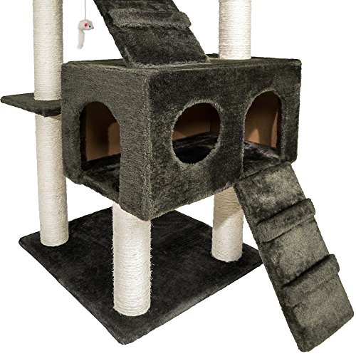 TecTake rascador para Gatos árbol para Gatos sisal Juguetes 186cm (Gris | no. 400525)