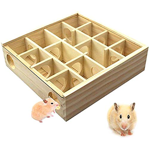Teekit Pet Hamster Laberintos de Madera Túnel Gerbil Rat Rat Ratones Pequeños Animales Jugar Juguetes
