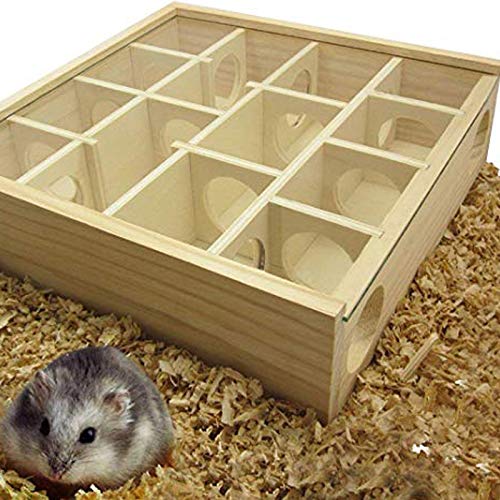 Teekit Pet Hamster Laberintos de Madera Túnel Gerbil Rat Rat Ratones Pequeños Animales Jugar Juguetes