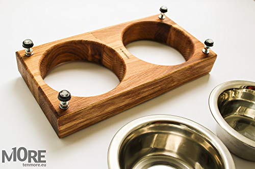 Tenmore.eu - Soporte para perros elevado, apto para gatos o perros pequeños. Gran regalo para mascotas. Diseño de madera maciza!