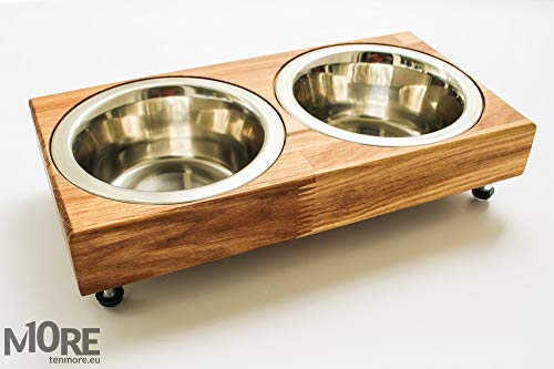 Tenmore.eu - Soporte para perros elevado, apto para gatos o perros pequeños. Gran regalo para mascotas. Diseño de madera maciza!