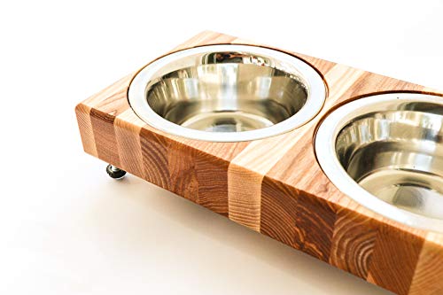 Tenmore.eu - Soporte para perros elevado, apto para gatos o perros pequeños. Gran regalo para mascotas. Diseño de madera maciza!