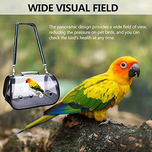 Terynbat Bird Cage bag, jaula de viaje de pájaro gato y perro transparente fuera paquete portador transparente mascota pájaro