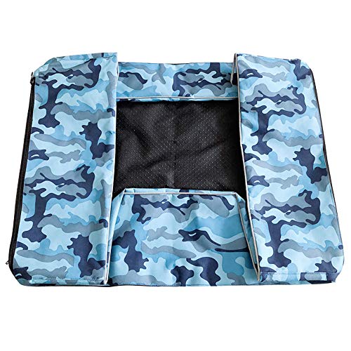 thematys Cama para Perros I Cesta para Perros Resistente a los arañazos y a los desgarros I Cesta para Mascotas extraíble y Lavable con Cremallera (S (50 x 40 x 16 cm), Style 4)