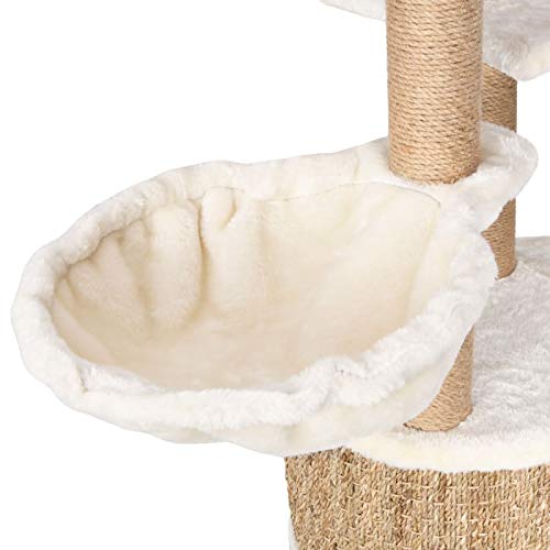 Tidyard Árbol para Gatos con Poste Rascador Árbol Rascador para Gatos 126 cm Hierba Marina