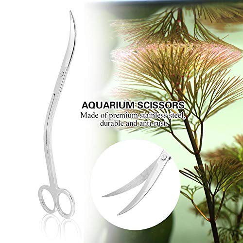 Tijeras para Herramientas de Acuario, Tijeras de Acero Inoxidable para Plantas de Acuario, Tijeras para peceras, Herramienta de Recorte para Plantas de Agua para peceras(b)