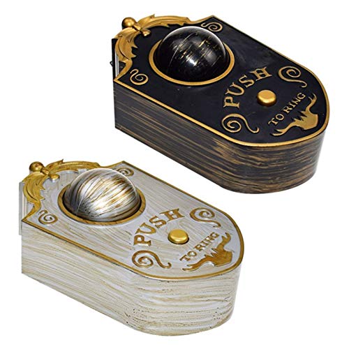 Timbre de horror para Halloween con ojos rotativos y espeluznantes y sonidos fantasmales aterradores, casa embrujada, accesorios de escape (color: B)