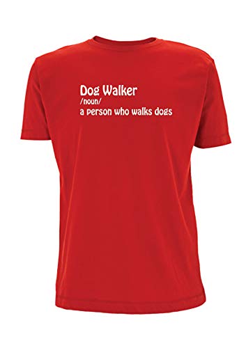 Time 4 Tee Dog Walker Significado Camiseta para hombre para caminar perros urbanos Diccionario Palabra Perro Cuidado Divertido Regalo Peluquero Mascota Sentada Rojo rosso XL