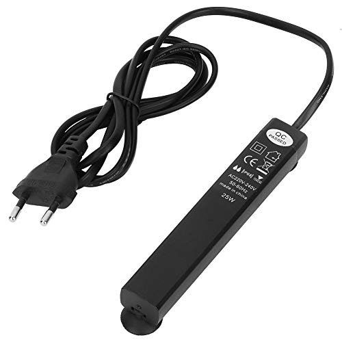 Tnfeeon Mini Calentador de Tanque de Pescado, Mini Tanque de Tortuga Varilla de Calentamiento Acuario Termostato de Agua Controlador de Temperatura(EU 220-240V-25W)
