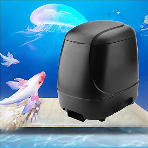TOPINCN Alimentador automático de Peces Al Aire Libre Inteligentemente Capacidad Grande Dispensador de Peces Temporizador para Acuario de Estanque (sin batería)