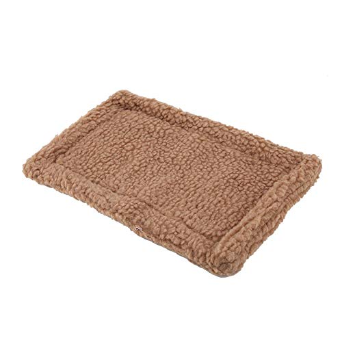 TOPINCN Estera de la Cama del Animal doméstico Rectangular Suave Caliente Cojín de Peluche Casa de Hámster Manta de Nido Erizo Conejillo de Indias Pequeños Animales Mascotas Suministros(marrón Claro)
