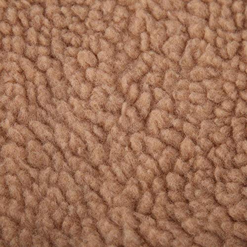 TOPINCN Estera de la Cama del Animal doméstico Rectangular Suave Caliente Cojín de Peluche Casa de Hámster Manta de Nido Erizo Conejillo de Indias Pequeños Animales Mascotas Suministros(marrón Claro)