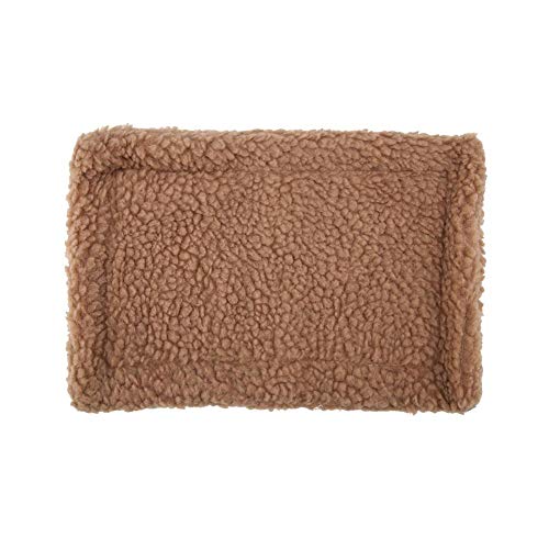 TOPINCN Estera de la Cama del Animal doméstico Rectangular Suave Caliente Cojín de Peluche Casa de Hámster Manta de Nido Erizo Conejillo de Indias Pequeños Animales Mascotas Suministros(marrón Claro)