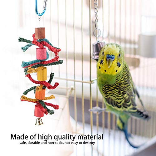 TOPINCN Parrot Toys Parrot Columpio de Pie Puente Colgante Cuerda de Cáñamo Juguete Triángulo Soporte Rack Colgando Escalera Chewing Swing Cage Accesorio 3 Unids/Set