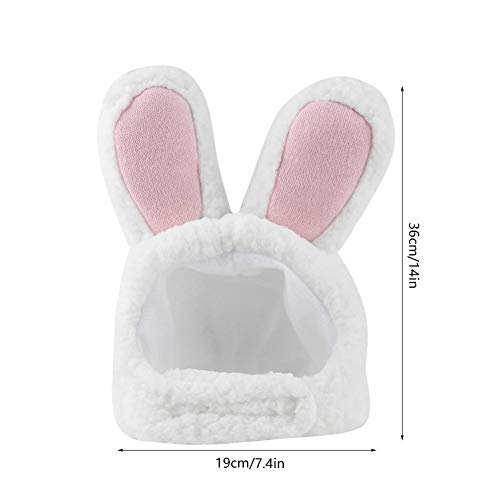 TOPINCN Sombrero de Oreja de Conejo Profesional Gato Peluca Linda Mascota Traje Cosplay Vestido Cap Costume Bunny para Gatos y Perros pequeños Traje de Fiesta Accesorio