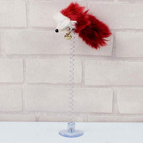Toruiwa - Juguete para gatos, animales de compañía, campana, gato, juguete interactivo, ratón de primavera