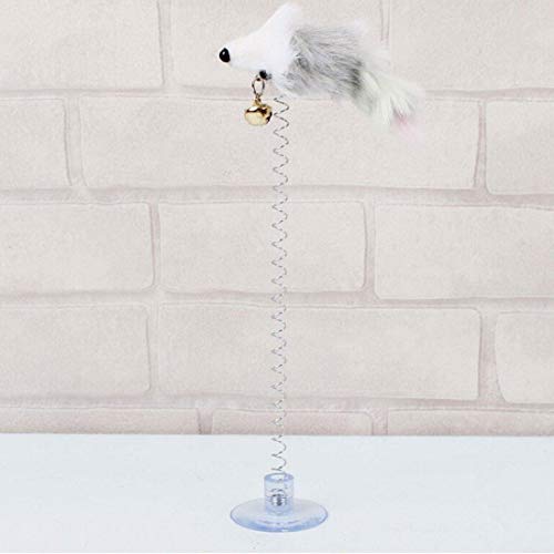Toruiwa - Juguete para gatos, animales de compañía, campana, gato, juguete interactivo, ratón de primavera