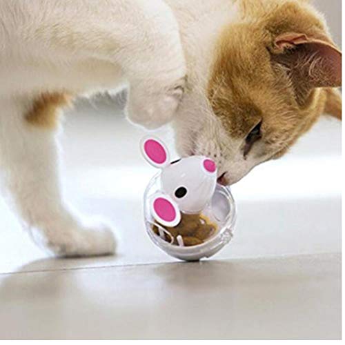 TOSSPER Los Ratones Mascota alimentador de Juguete de Forma balanceo del ratón del Gato Fuente alimentaria Reproducción de formación Juguetes educativos para los Gatos