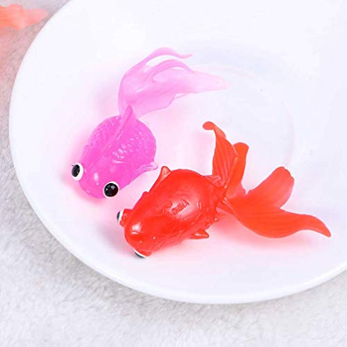 Toyvian 30 Piezas de Pequeños Modelos de Peces de Colores Adornos de Acuarios Adornos de Acuario Realistas Juguetes Educativos para Estudiantes Niños