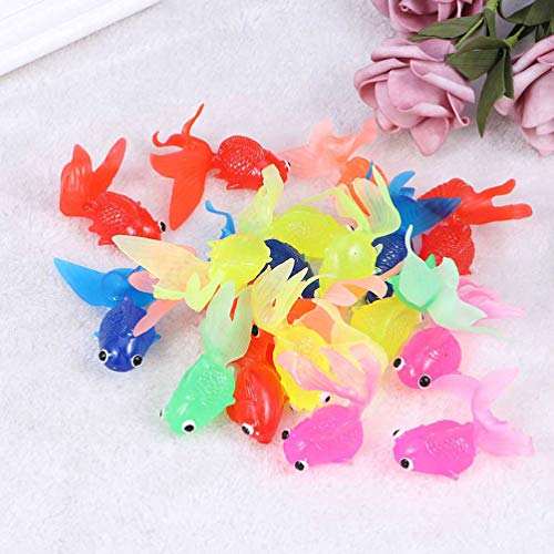 Toyvian 30 Piezas de Pequeños Modelos de Peces de Colores Adornos de Acuarios Adornos de Acuario Realistas Juguetes Educativos para Estudiantes Niños
