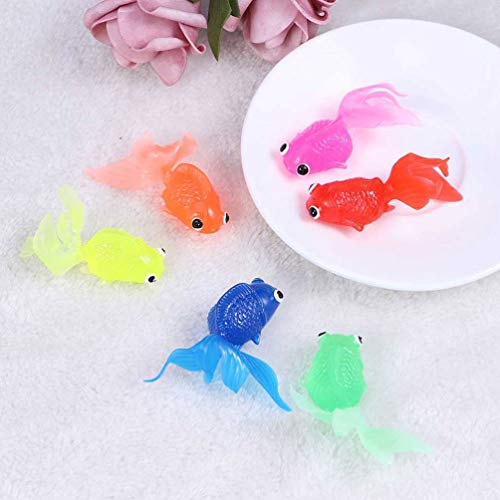 Toyvian 30 Piezas de Pequeños Modelos de Peces de Colores Adornos de Acuarios Adornos de Acuario Realistas Juguetes Educativos para Estudiantes Niños