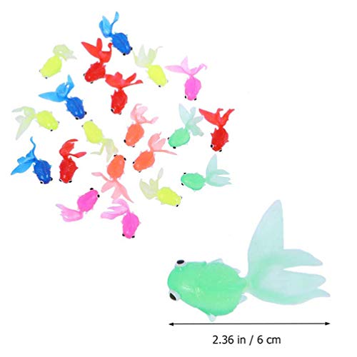 Toyvian 30 Piezas de Pequeños Modelos de Peces de Colores Adornos de Acuarios Adornos de Acuario Realistas Juguetes Educativos para Estudiantes Niños