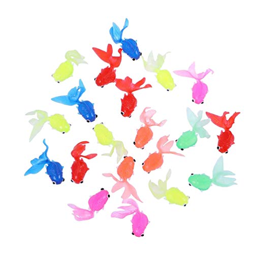Toyvian 30 Piezas de Pequeños Modelos de Peces de Colores Adornos de Acuarios Adornos de Acuario Realistas Juguetes Educativos para Estudiantes Niños