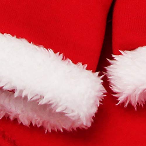 Toyvian - Disfraz de Navidad con gorro de Papá Noel para perros, gatos, abrigo de invierno (rojo y blanco)