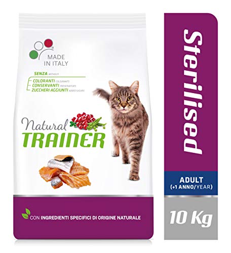 TRAINER Natural Feline STERILISED Salmon 10KG