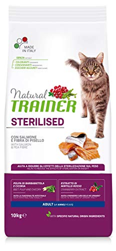 TRAINER Natural Feline STERILISED Salmon 10KG