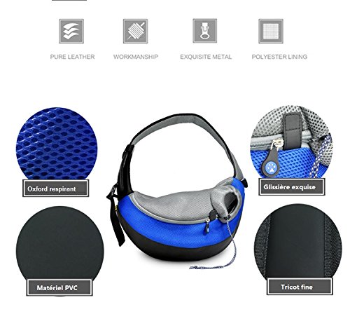 Transportín Bolsa Viaje Bolso de Hombro para Pequeños y Medianos Mascotas Perros Gatos Bolsa Portátil Bolsa Plegable para viaje de Tren y Metro