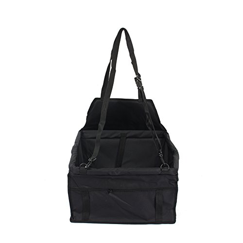 Transportin Plegable Perro, Funda Protector de Coche para Mascota Perro Gato Impermeable de Asiento,Bolso Impermeable Plegable de la Seguridad del Coche del Gato del Perro Casero(Negro)