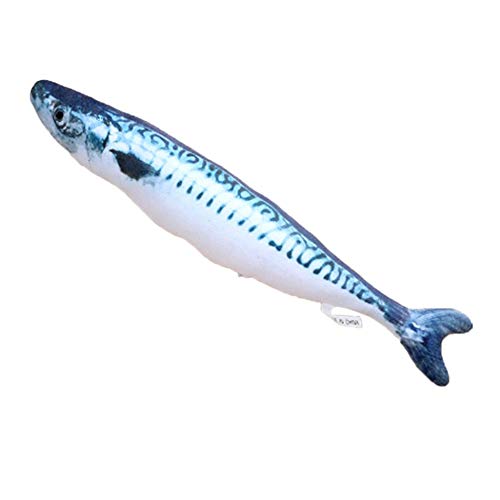 Triamisu 20cm Catnip Catmint Cat Favour Simulation Fish Cat Toys Forma de pez Rascador Post Plush Corto para Suministros de Productos para Mascotas - Caballa frita