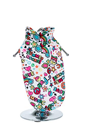 Trilly tutti Brilli wandy Todos Brille 15-cipressobias Distintos Colores Felpa impresión Music Fun Love Verano, S, Color Blanco