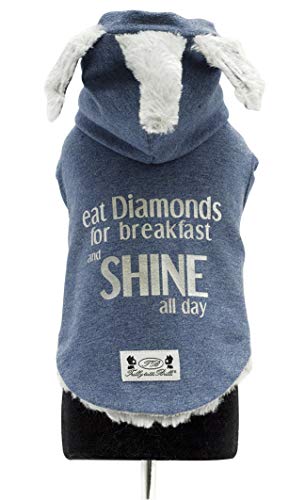 Trilly tutti Brilli wandy Todos Brille Felpa Unicornio con Interior de Peluche y aplicación Térmica de Vinilo, Azul, M – 1 Producto