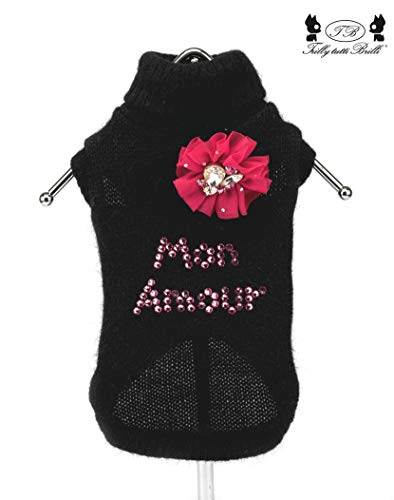 Trilly tutti Brilli wandy Todos Brille Mina Jersey Angora Mon Amour Y Flor, Color Negro, XXS