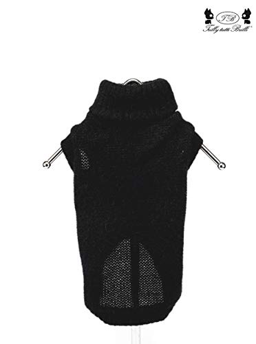 Trilly tutti Brilli wandy Todos Brille Todd Jersey Angora de Color Liso, Color Negro, XS