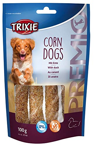 TRIXIE 4 Snacks PREMIO Corn Dogs, Con Pato, 100 g, Perro