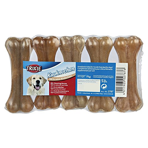TRIXIE 5 Huesos Prensados Piel, 15 g, 8 cm, Envasado, Perro