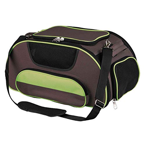Trixie alas airlindog Carrier, 46 x 28 x 23 cm, Color marrón y Verde