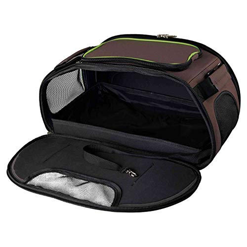 Trixie alas airlindog Carrier, 46 x 28 x 23 cm, Color marrón y Verde