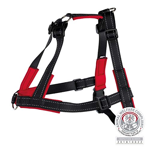 TRIXIE Arnés Guía Soft, XS–S: 37–54cm/20mm, Negro, Perro
