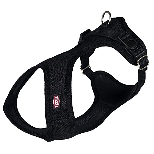 TRIXIE Arnés Suave, S–M: 35–60 cm/20 mm, Negro, Perro