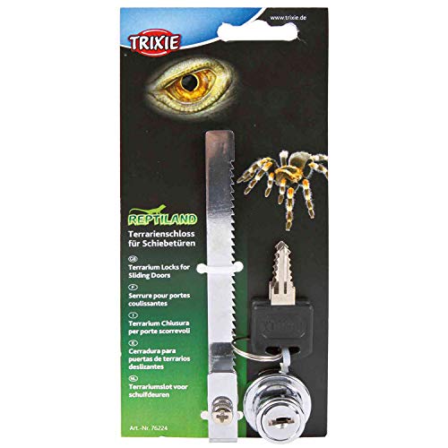TRIXIE Cerradura Terrario para puertas corredizas, Llaves, Reptiles
