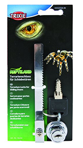 TRIXIE Cerradura Terrario para puertas corredizas, Llaves, Reptiles