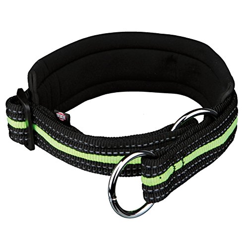 TRIXIE Collar Ajustable Fusion, M, 40-46 cm/30 mm, Negro-Naranja, Perro